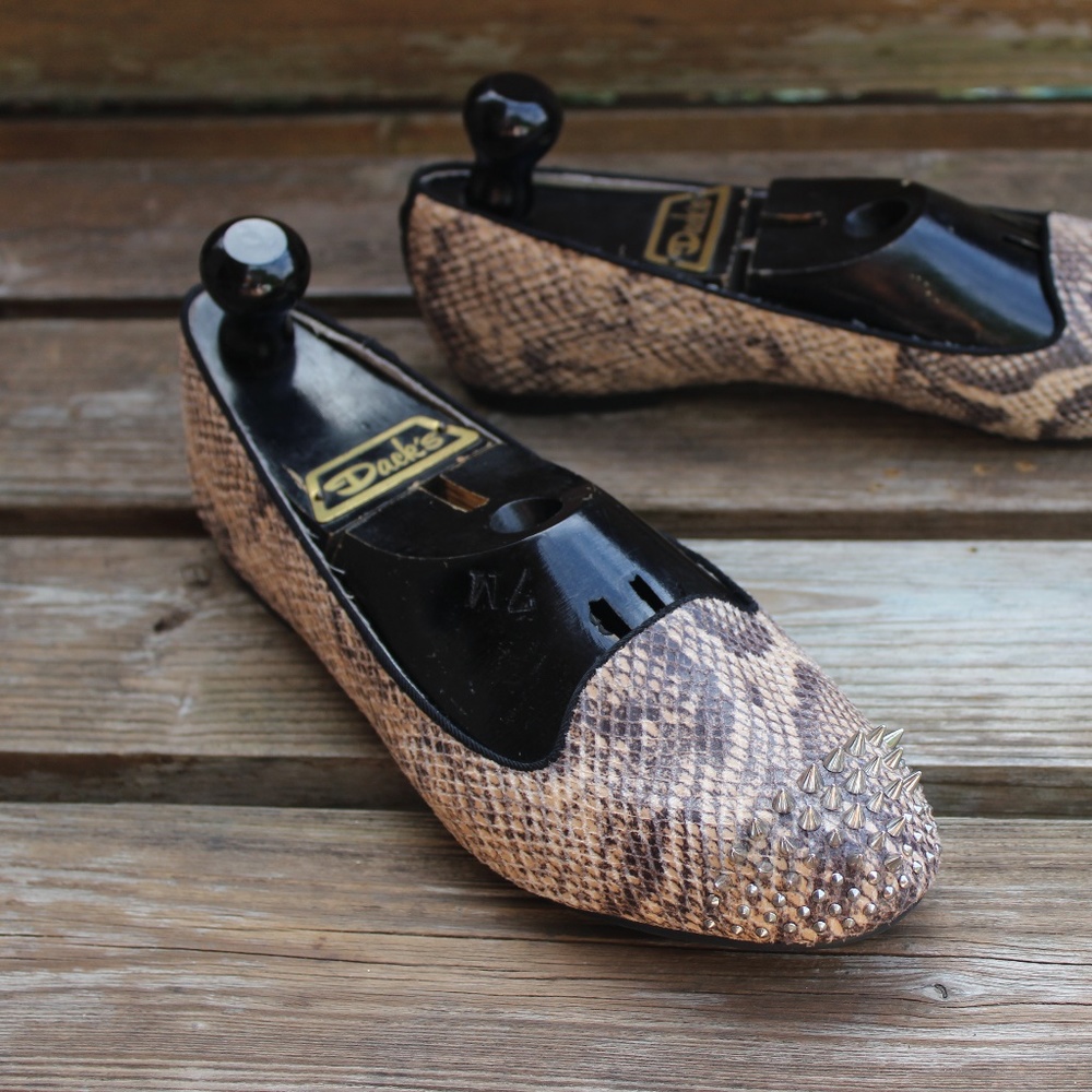 Sam Edelman Circus Python Print Leather Flat 8 - image 1